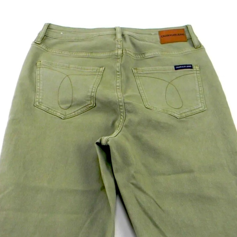 Calvin Klein Straight Skinny Contoured Jeans Size 2 Green High Rise Like… - Picture 14 of 15
